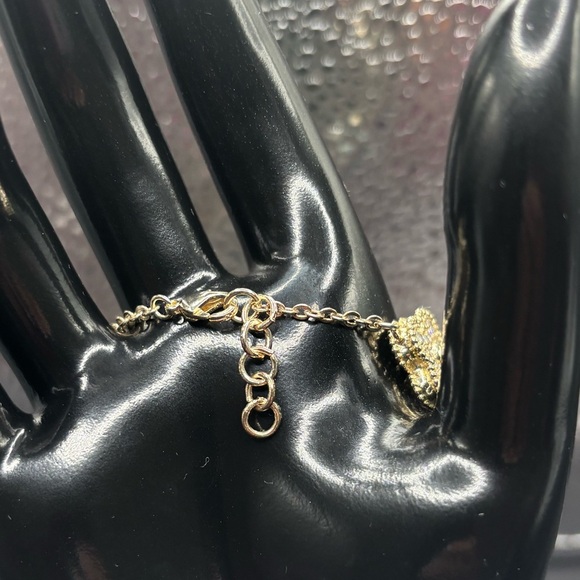 Elegant Gold and Turquoise & Cz Bracelet - Picture 4 of 4